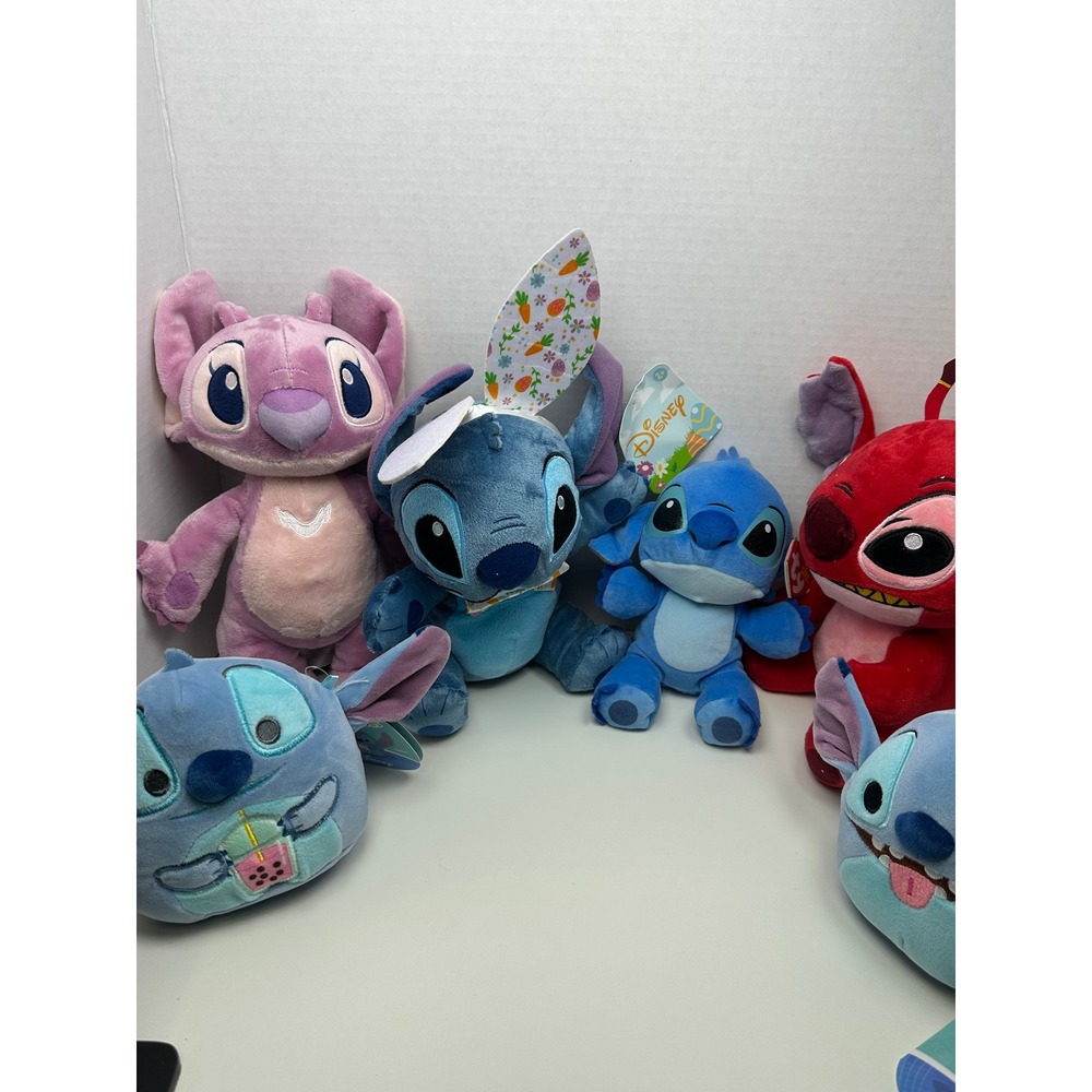 Disney Lilo & Stitch Plush Lot Angel Leroy Squishmallow Ty Beanie Baby Easter